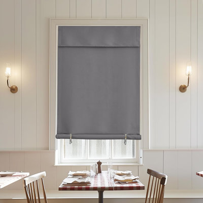 NICETOWN Door Curtains for Kitchen, Short Blackout Curtains , Self Adhesive Portable Window Cover for Front French Door, Adjustable Shade for Glass, 1 PC