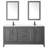 Daria 72'' Double Bathroom Vanity with Carrara Marble Top with Mirror-1077856330-1077856369