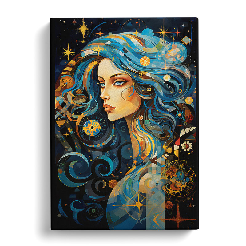 Virgo Zodiac Abstract - Print, 50cm H x 35cm W x 3cm D