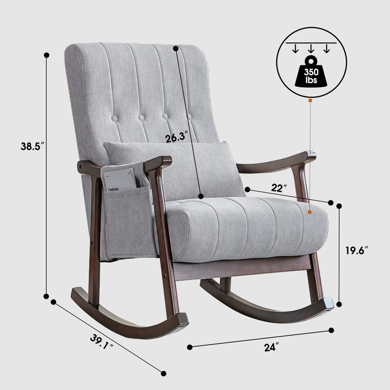 Chaise berçante Kastytis, Gris