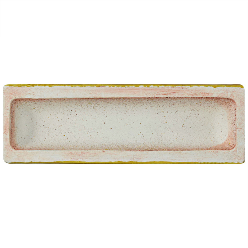 Novecento Bordura 5.1" x 1.6" Glossy Ceramic Mudcap Tile Trim in Yellow