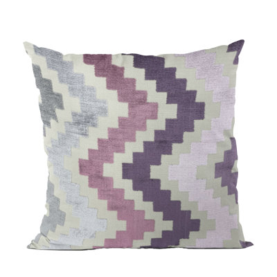 Plutus Opulence Zigzag Stripe Velvet Luxury Throw Pillow
