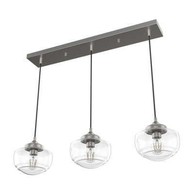 Luminaire suspendu grappe linéaire 3 lumières Saddle Creek