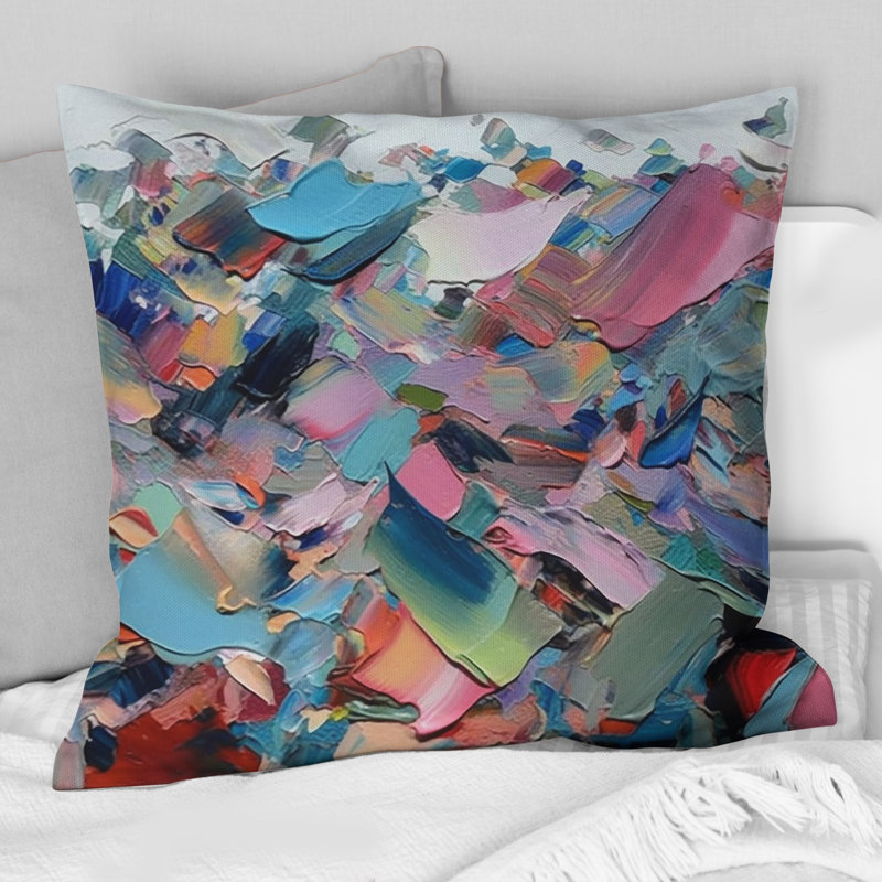 Passion of Mira Abstract Melody - Coussin décoratif avec peinture abstraite