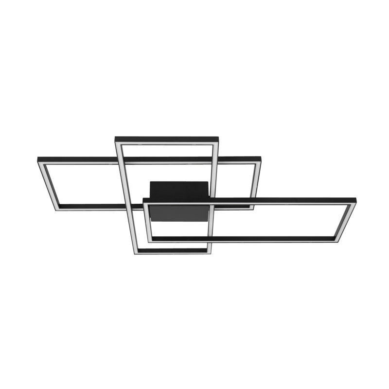 LED Semi Flush Mount, Black