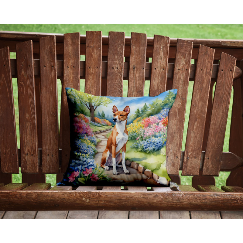 Coussin décoratif intérieur / extérieur Spring Path, H 14 po x l 14 po