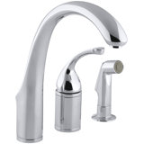 Forté 3-Hole Remote Valve Kitchen Sink Faucet with 9" Spout with Matching Finish Sidespray