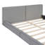 Grand lit plateforme tapissier avec tissu en velours-486052273
