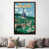 Toile avec cadre en bois brun classique