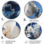 Orchidées blanches et bleues de sérénité - Art floral rond en métal-1480404332