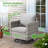 Baili 7 - Person Outdoor Wicker/Rattan Sectional Seating Group with Swivel Chairs, Modern Modular Conversation Set with Cushions-112577144