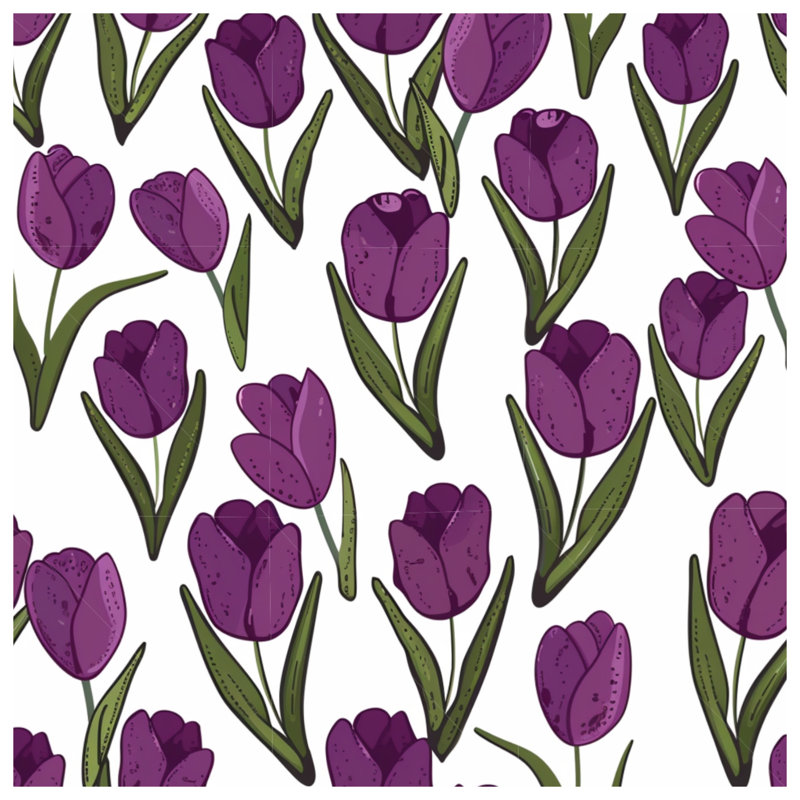 Coussin Tulipes, 18 po x 18 po