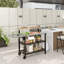 Table de gril d'extérieur, table de préparation pliante extérieure mobile et grille de barbecue portative pour le rangement