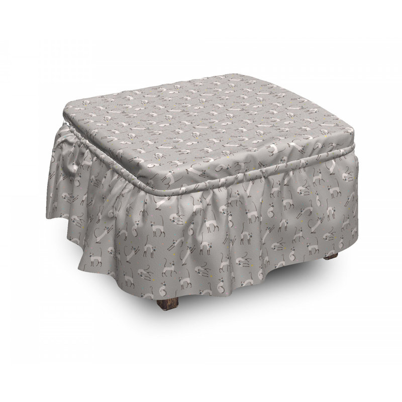Box Cushion Ottoman Slipcover