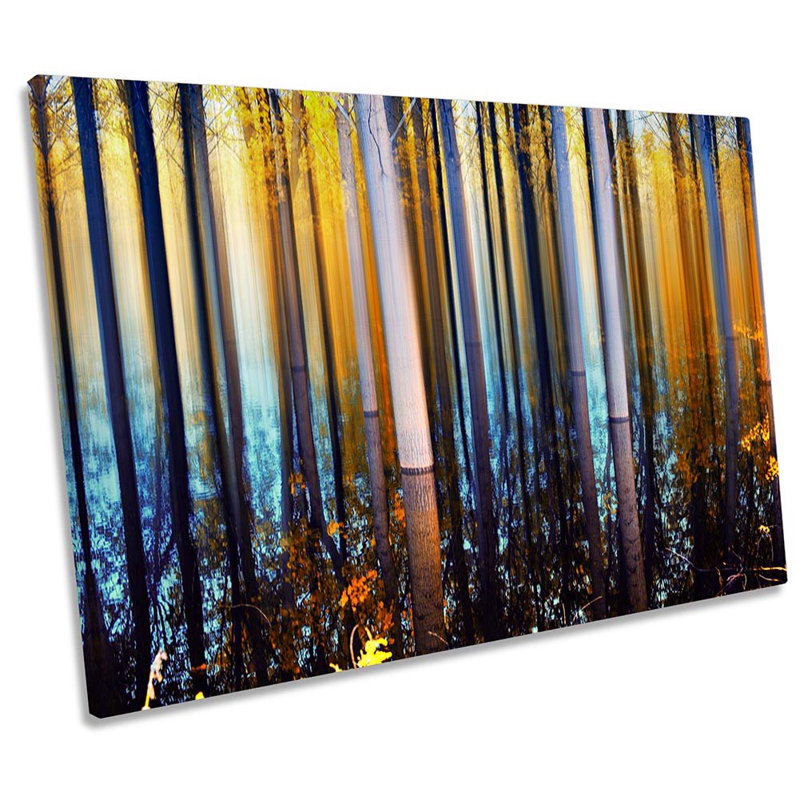 Abstract Forest Trees - Wrapped Canvas Print, 81.3cm H x 121.9cm W x 4cm D