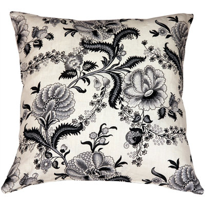 Tuscany Floral Print Linen Throw Pillow