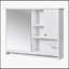 Armoire de salle de bain murale polyvalente avec tablettes réglables et porte miroir pour un rangement amélioré