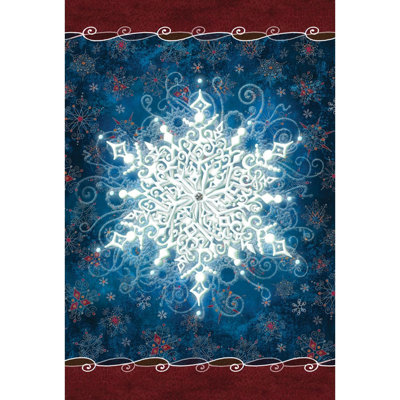 Home Garden 12 Inch Double Sided Garden Flag Winter Flag, Solo Snowflake Winter Garden Flag House Flag For Outdoor Yard Decoration