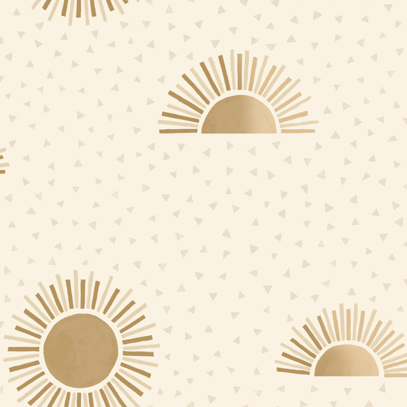 Kalandria 53cm x 10.5cm Matte Wallpaper Roll, Gold