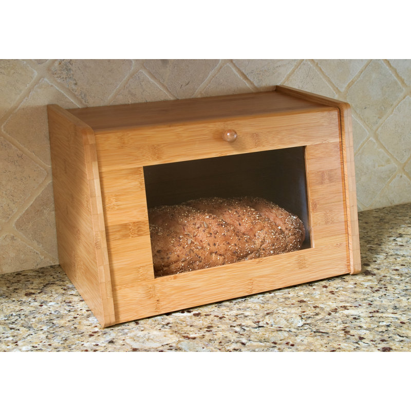 Bamboo Bread Box With Acrylic Window