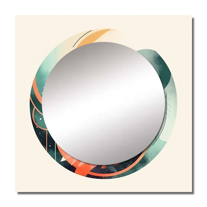 Deeda - Miroir géométrique carré à décor mural pour chambre à coucher, 29 po x 29 po