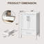 Meuble-lavabo autoportant de 24 po avec lavabo, armoire en bois naturel avec portes à fermeture en douceur et tiroir de rangement pour les salles de bain modernes-128910497