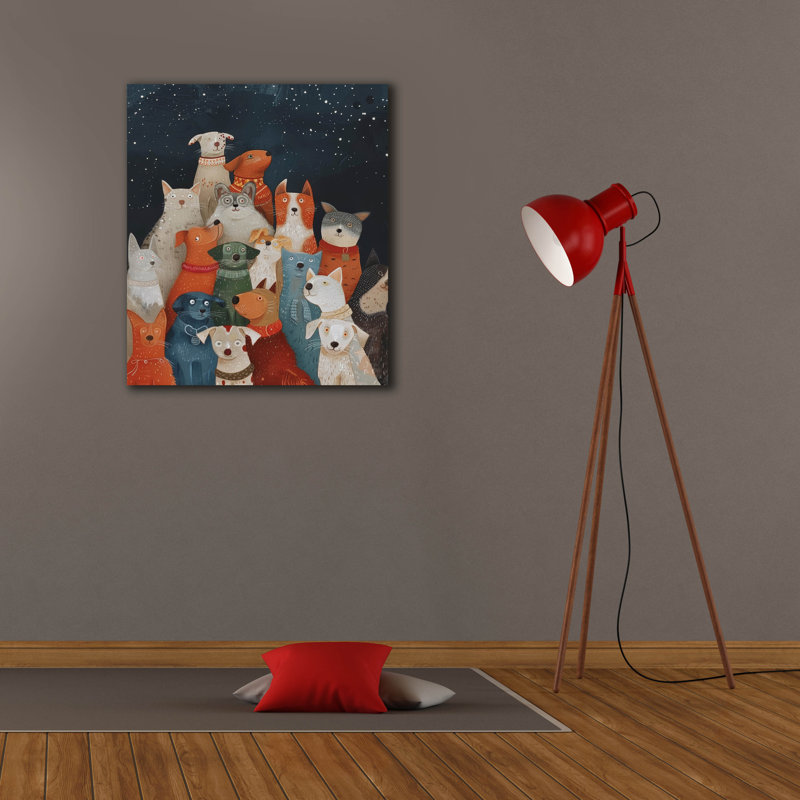  «Pile Of - Dogs» par Doron David, art mural sur toile, 26 po x 30 po, H 30 po x l 26 po