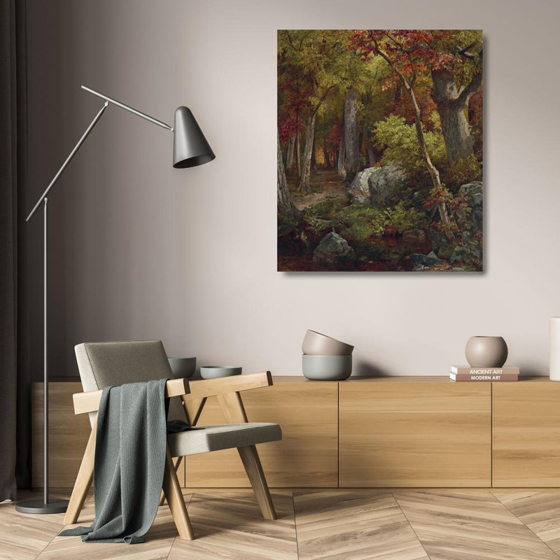 "August" par William Trost Richards - Art mural sur toile tendue avec châssis, H 24 po x l 17 po