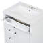 Meuble-lavabo noir 24 po avec lavabo, panneau de fibres à densité moyenne et fabrication en bois d'hévéa, 3 tiroirs et armoire avec tablettes réglables, conception moderne pour les petites et moyennes salles de bain-133758026-133758027