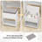Vanity Desk Set with Mirror & Lights Power Outlet Cushioned Stool Drawer & Shelves-1344536416