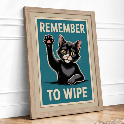Remember To Wipe Vintage - Framed Print