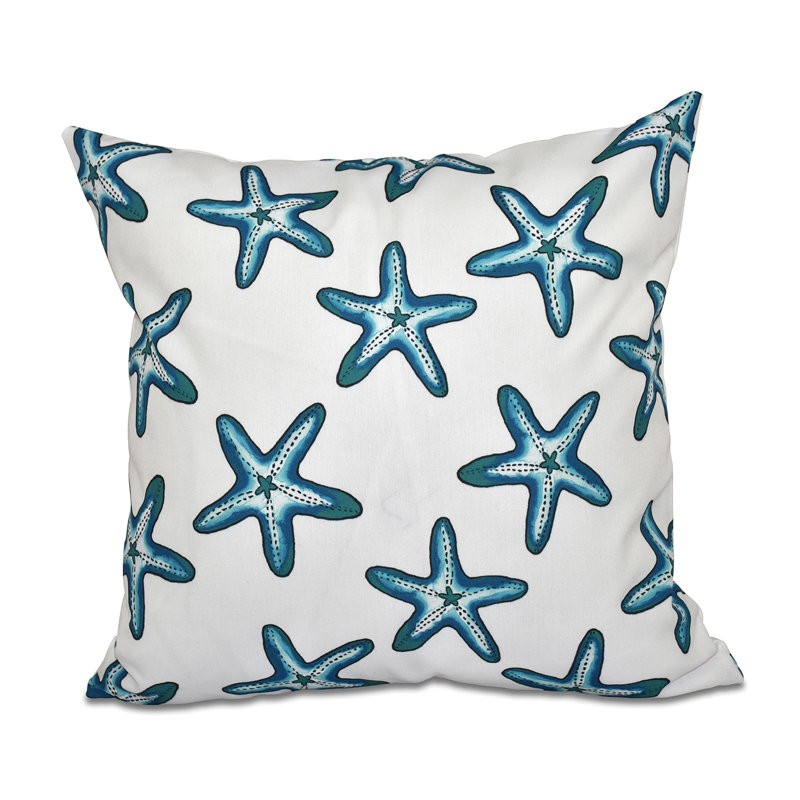 Beach Vacation Pillow Cover & Insert, 16" H x 16" W, Teal