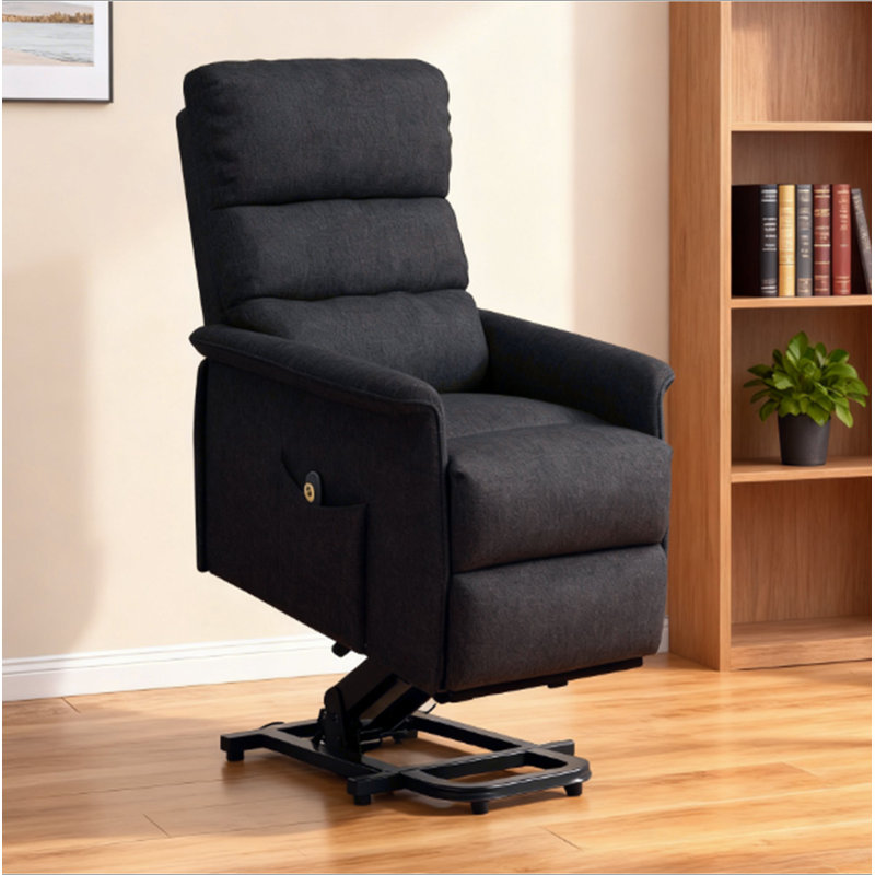 Fauteuil inclinable électrique avec télécommande, Noir