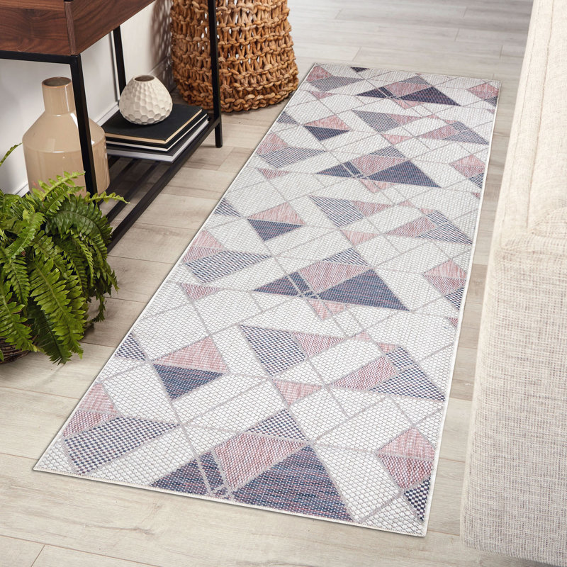 Runner Sahay Geometric Flatweave Area Rug, Runner 70 x 200cm