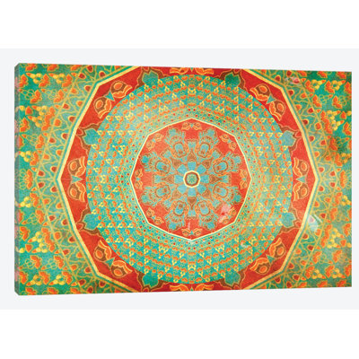 Série mandala : citrus, impression sur toile tendue