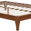 Base de lit plateforme en bois avec support en lattes de bois-106064834