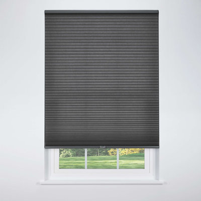 DEZ FURNISHINGS Cordless1.5 Blackout Top Down Bottom Up Cellular Shade, Energy Saver, 18" W X 48" H, Ivory