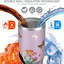 Gobelet 30 oz avec couvercle et poignée Gobelets isothermes en acier inoxydable Bouteille d'eau mignonne avec rabat (chat)