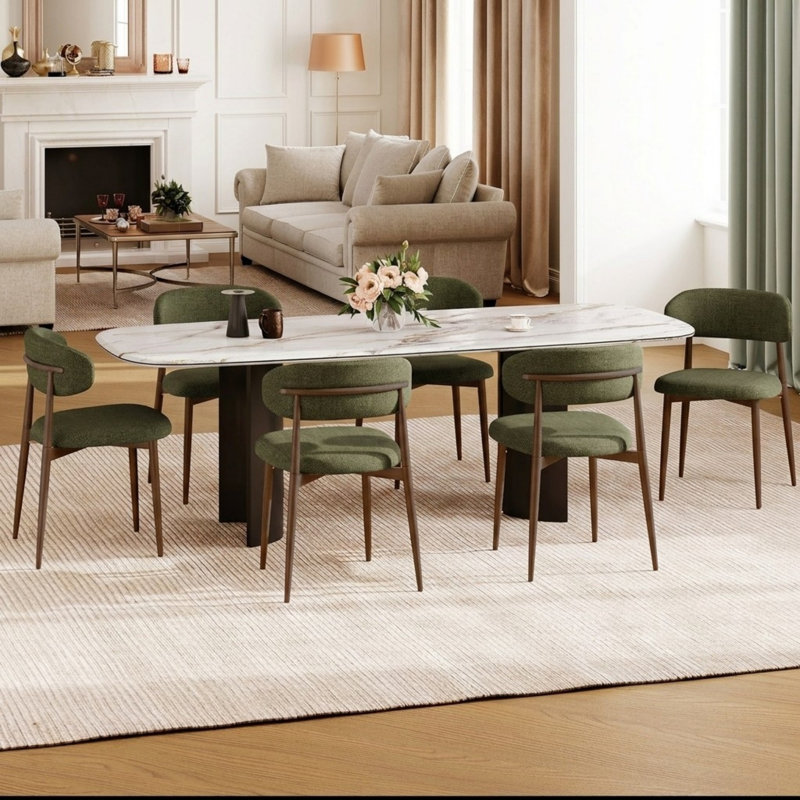 Chaises de salle à manger modernes, chaises de cuisine avec revêtement moderne pour salle à manger, ensemble de 2, 2