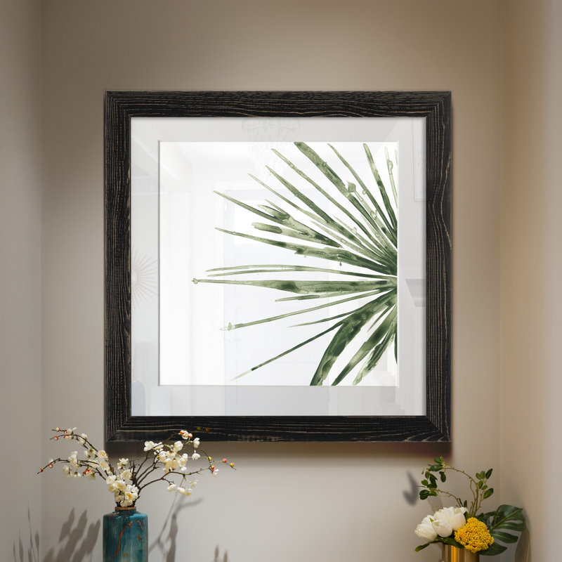 Verdant impressions IV, reproduction d’art, H 27,5 po x l 27,5 po x P 1,5 po, Papier encadré noir