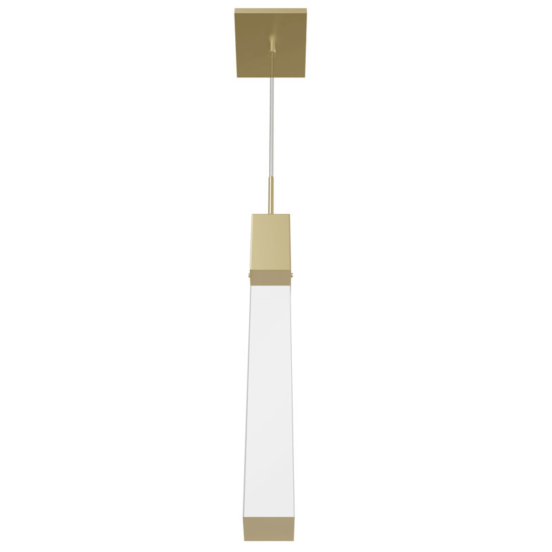 Original Glacier 1 - Light Pendant, Brushed Brass, Clear Glacier K9, Clear