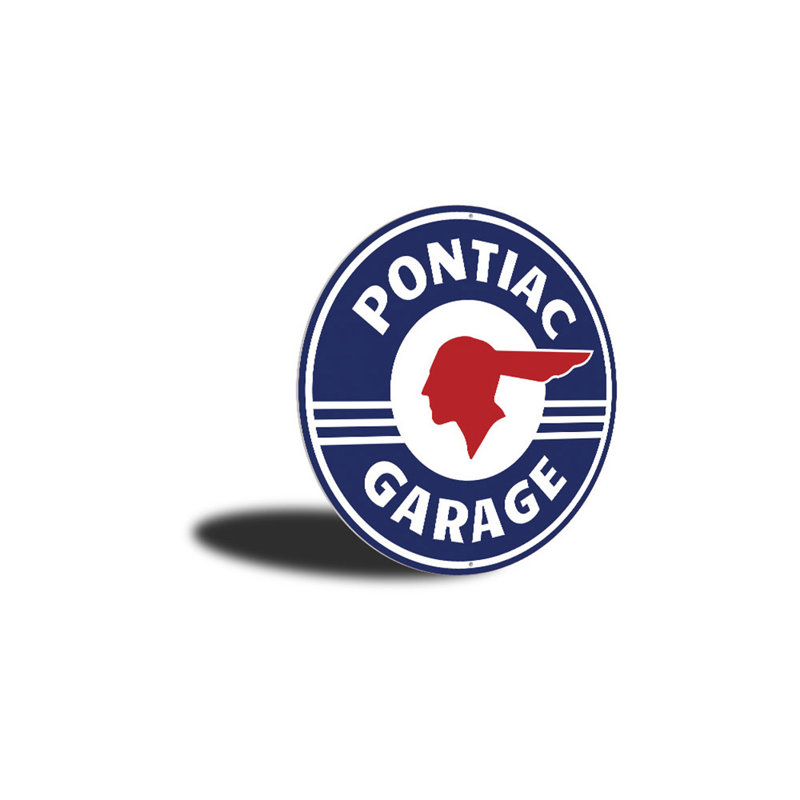Enseigne en aluminium Pontiac, H 12 po x l 12 po x P 0,04 po