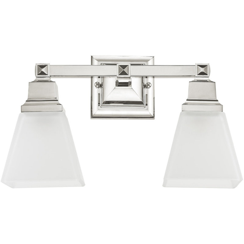 Éclairage pour meuble-lavabo à 2 lumières Melillo, Nickel poli