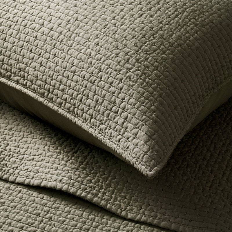 100% Cotton Sateen Quilt Set - Lightweight Breathable Coverlet With Pick-Stitch Design, Reversible & Pre-Washed For All-Season Comfort