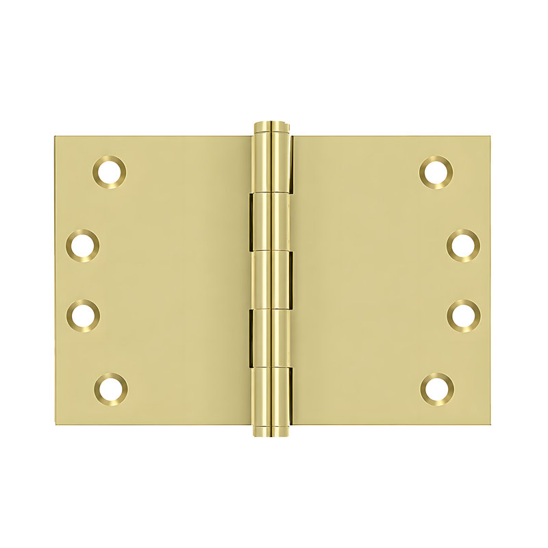 Charnière de coin carrée en laiton non laqué 4 po x 6 po DSB40603-UNL Deltana