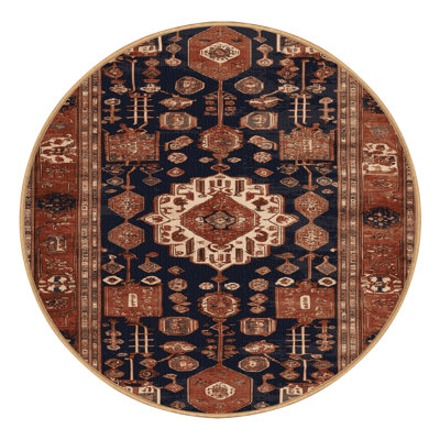 Tapis brun turc lavable à la machine