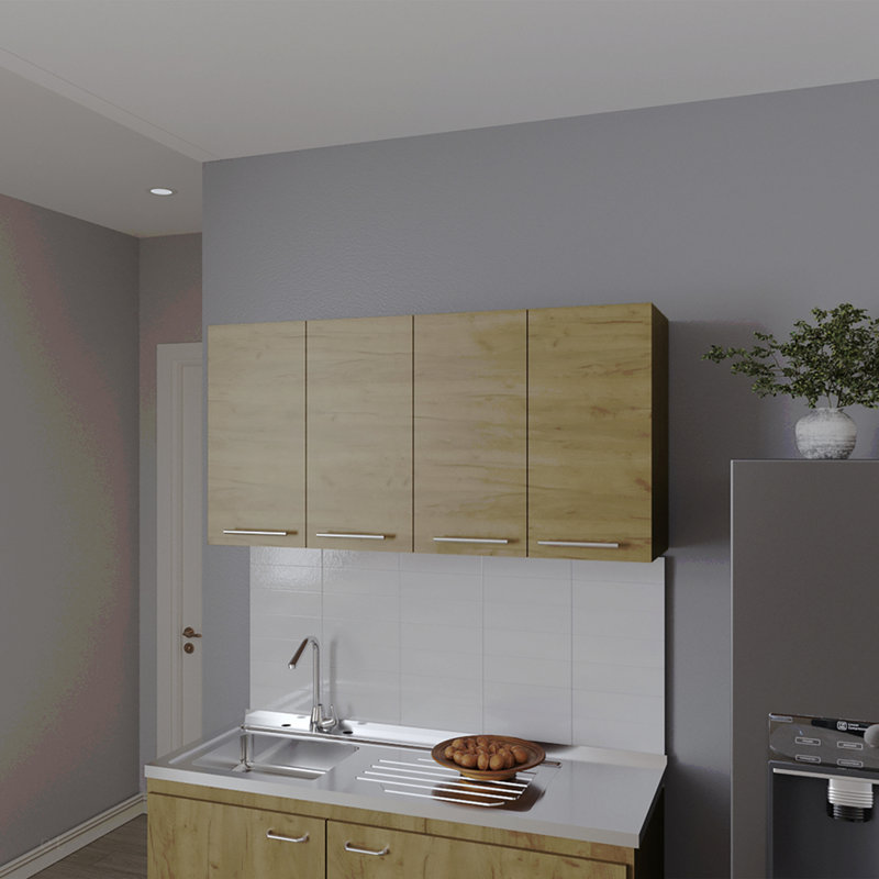 Armoire de cuisine Durham, cuisine, Macadamia, Beige, H 23,6 po x l 47,2 po x P 13,2 po
