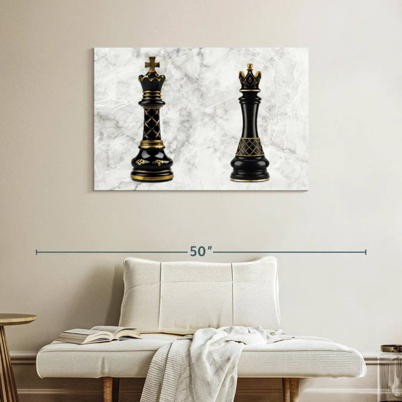 Senne Chess Royalties, 26" H x 39" W