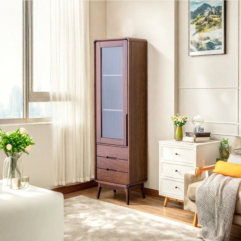 American Style Vertical Solid Wood Bookcase