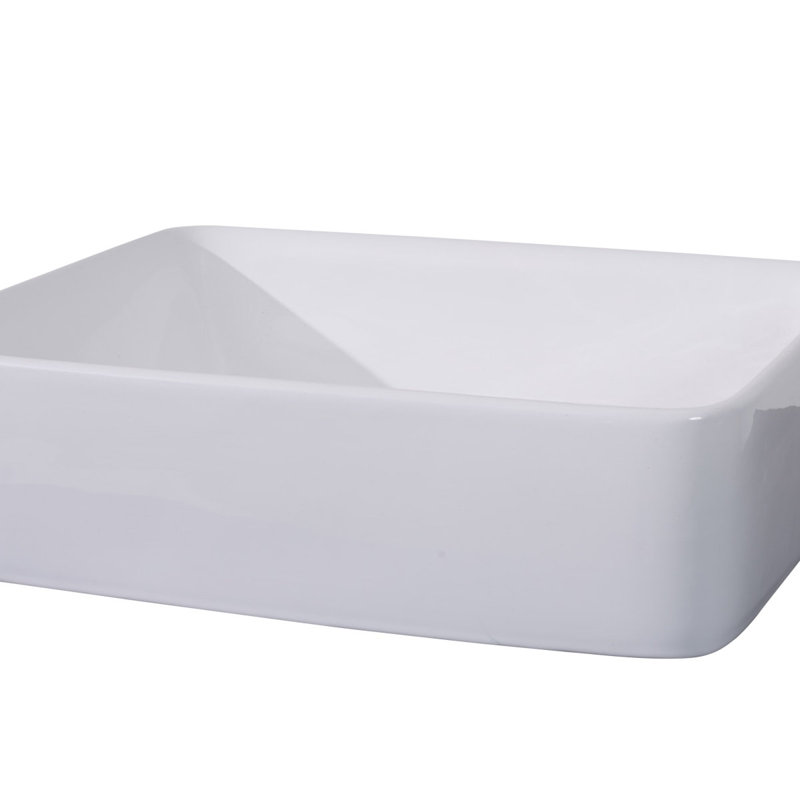 Tikamoon Alexi 14.57'' Ceramic Rectangular Bathroom Sink